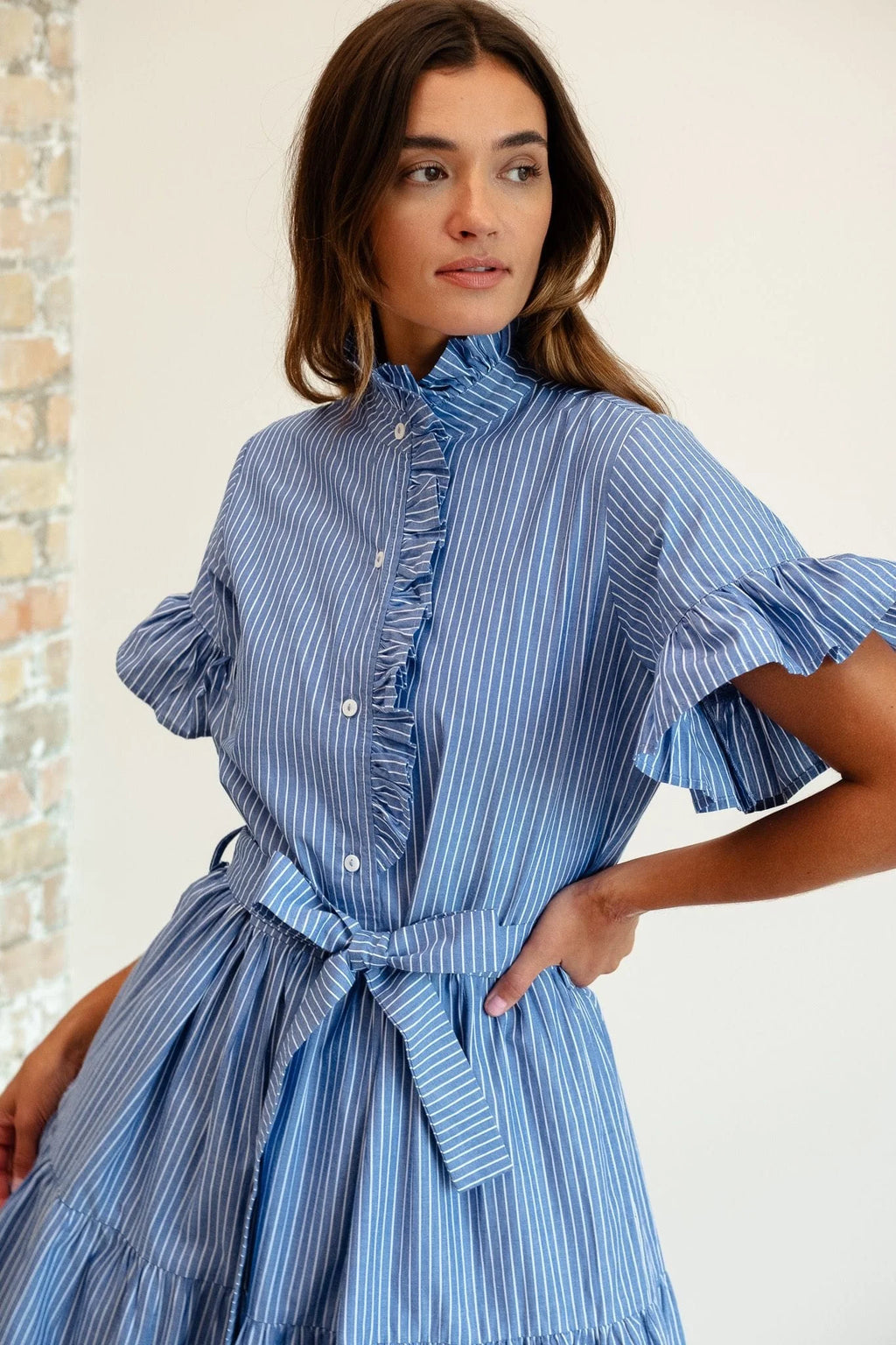 Mille Victoria Dress - Harbor Stripe
