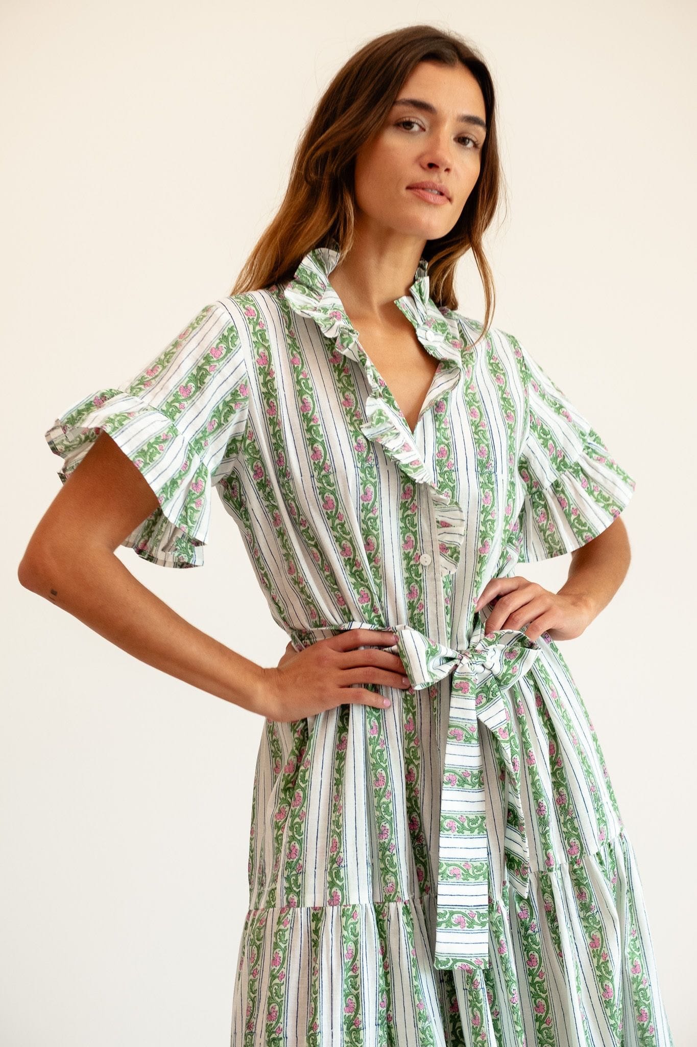 Mille Victoria Dress - Sweet Pea Stripe