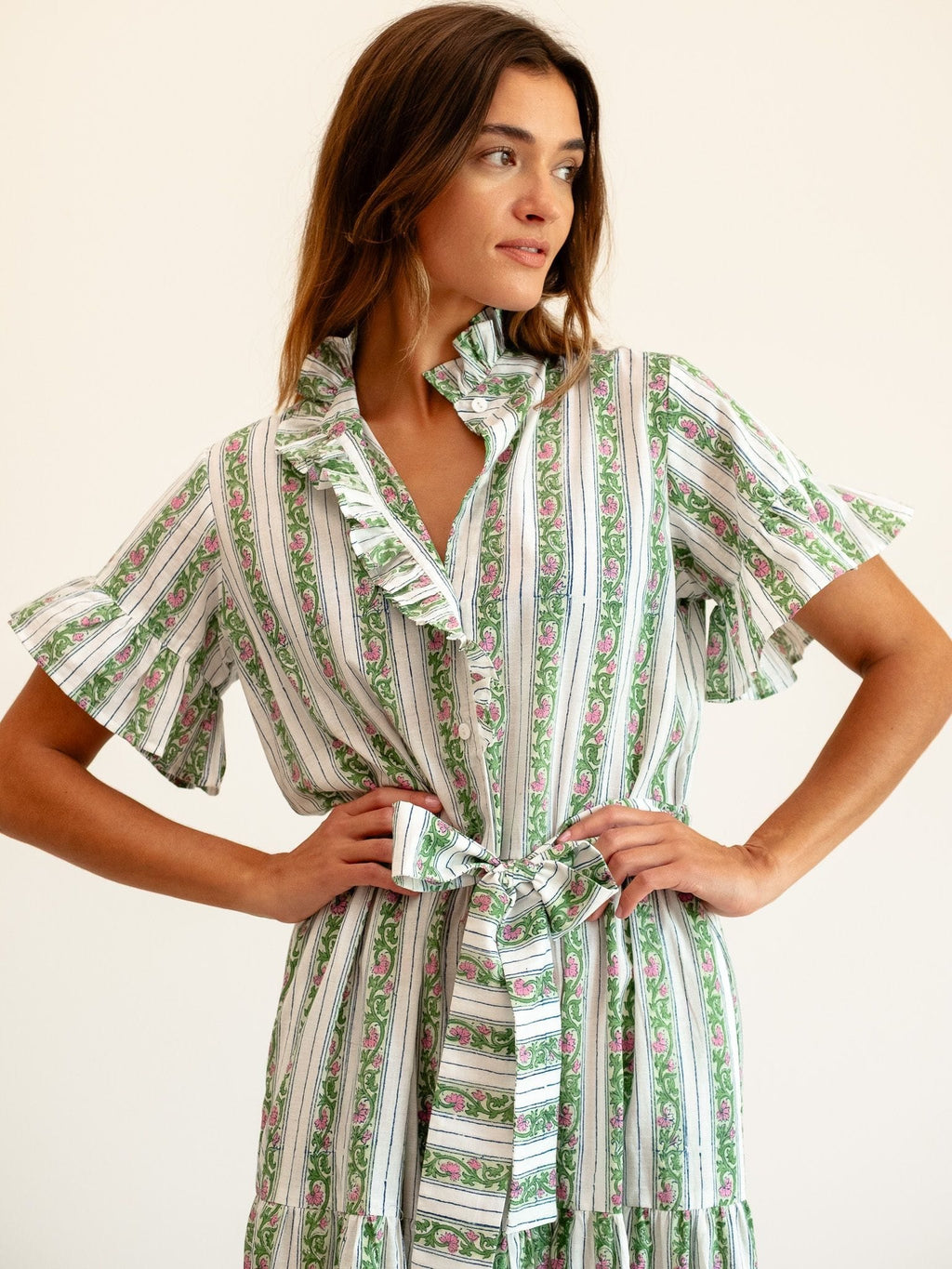 Mille Victoria Dress - Sweet Pea Stripe