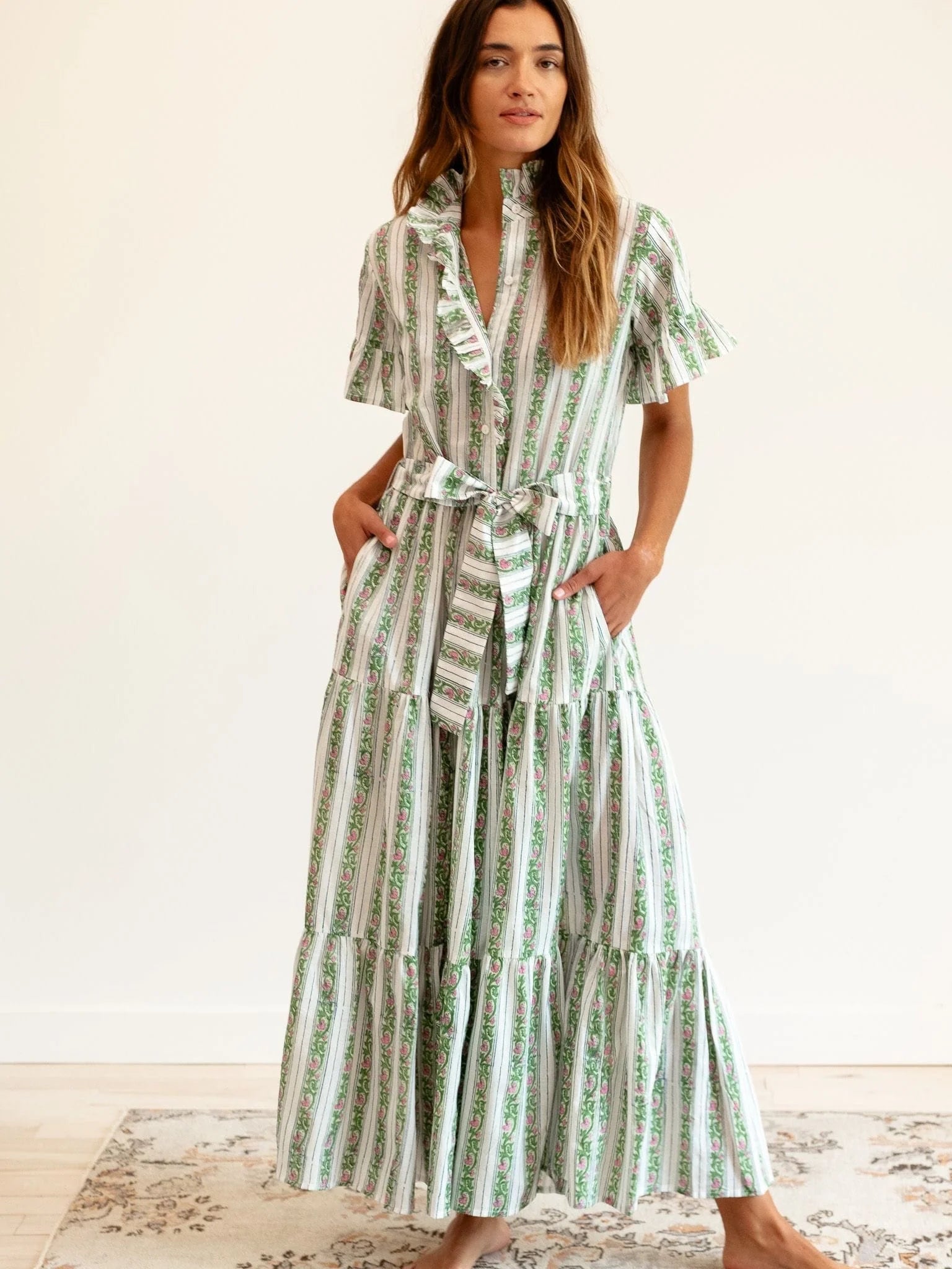MILLE Victoria Dress in Sweet Pea Stripe MILLE Victoria Dress in Sweet Pea Stripe
