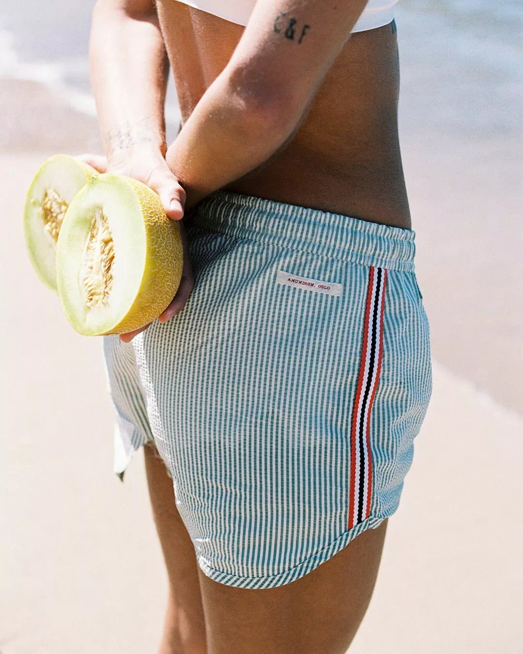 Amundsen Soak Swim Trunk - Faded Navy Stripes