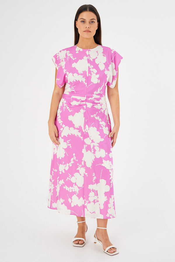 Oroton Silhouette Print Silk Dress