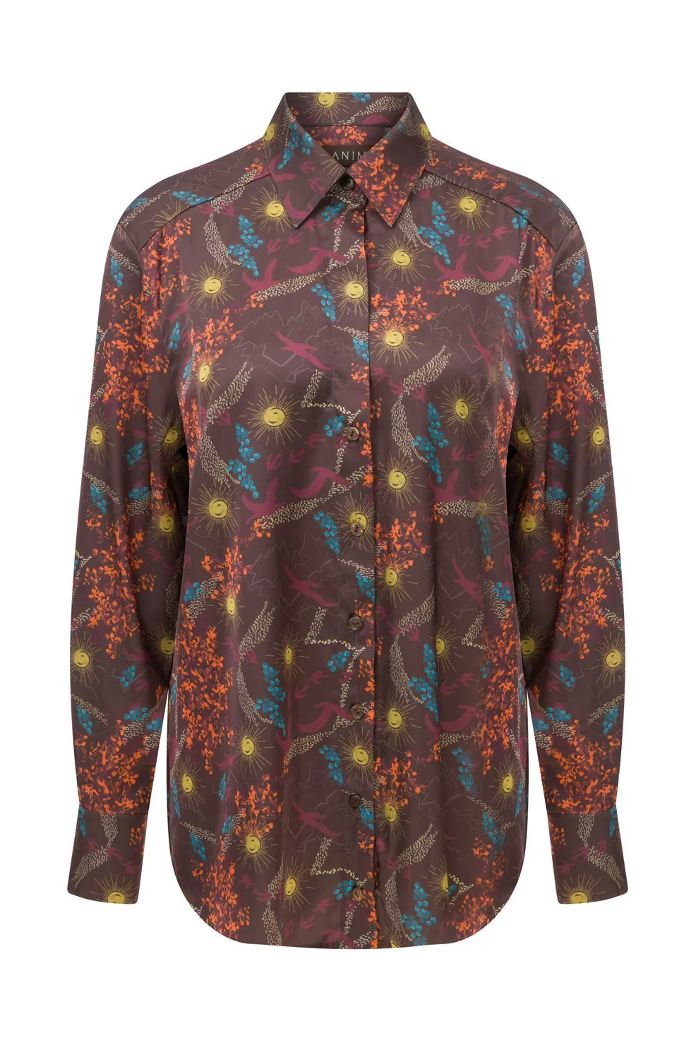 ANIM Nev Printed Long Sleeve Button Down