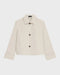 Theory Cuffed Oversize Jacket in Cotton-Blend - Sand