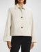 Theory Cuffed Oversize Jacket in Cotton-Blend - Sand