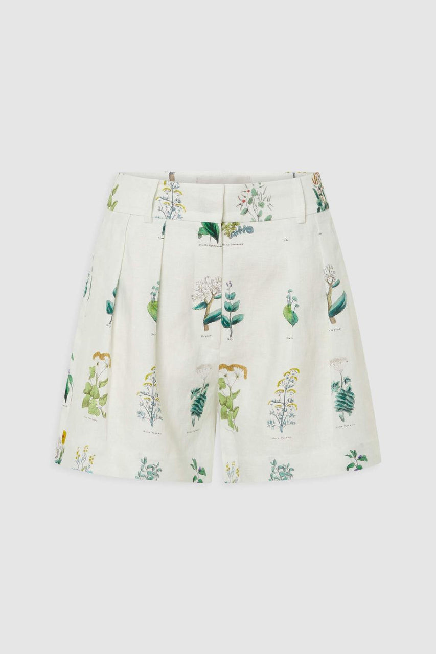 Oroton Greenhouse Floral Short in Mist