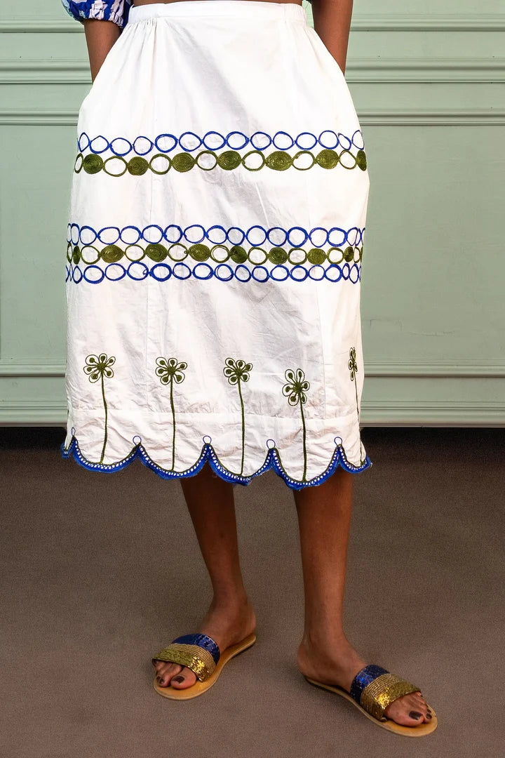 Busayo Obinrin Embroidered Skirt