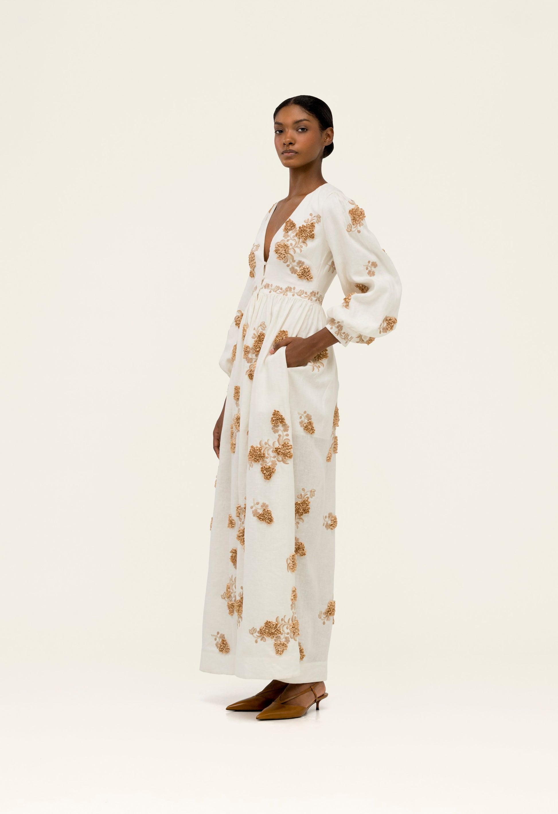 Agua by Agua Bendita Frambuesa Cordillera Maxi Dress