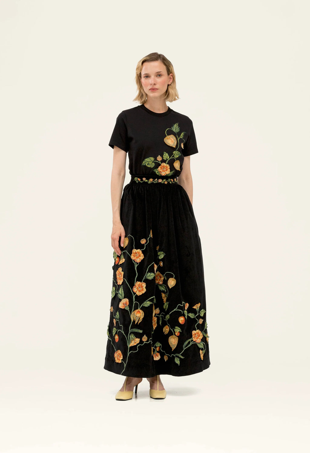 Agua by Agua Bendita Tangelo Uchuva Maxi Skirt