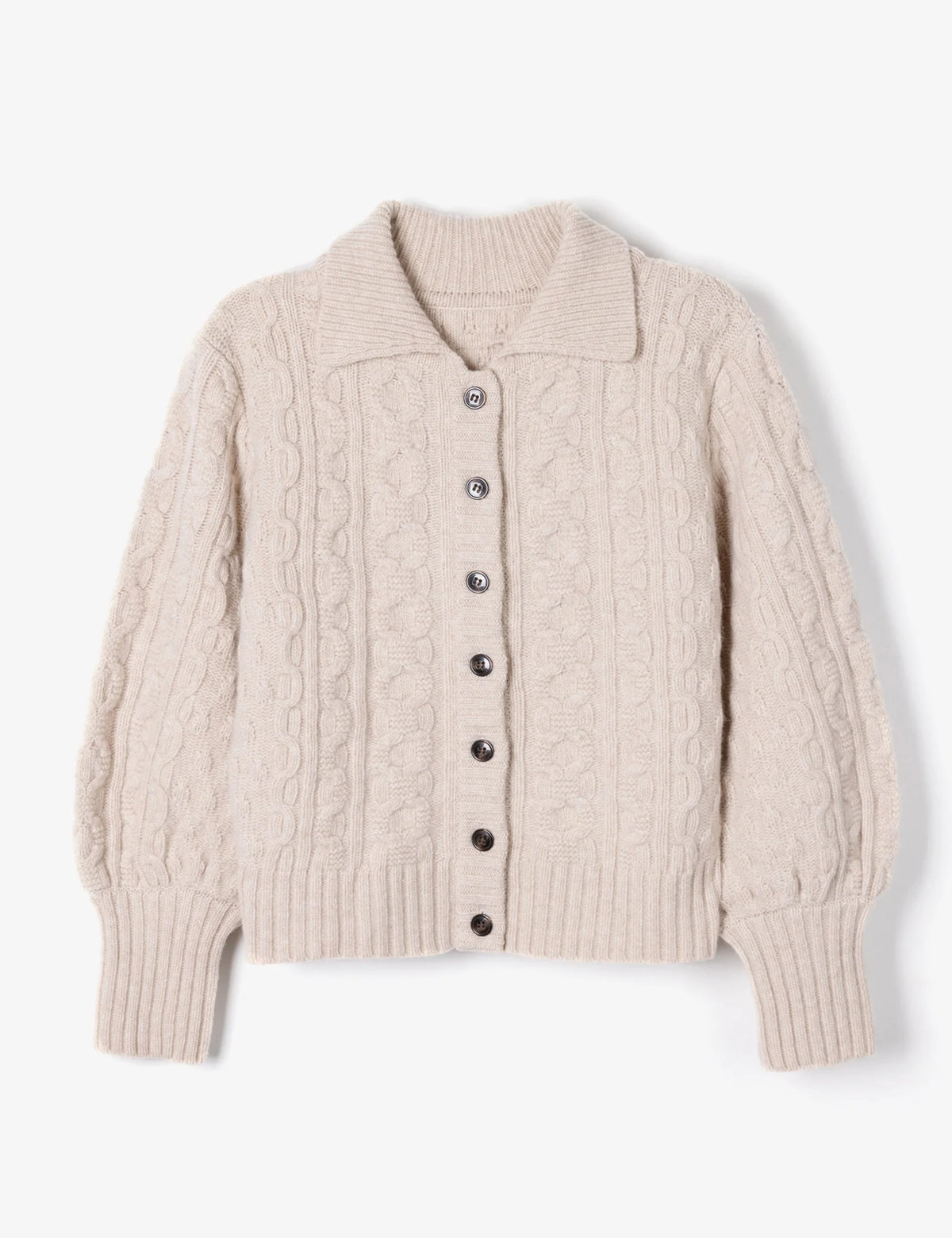 Penelope Chilvers Cornwall Wool Cardigan - Cream