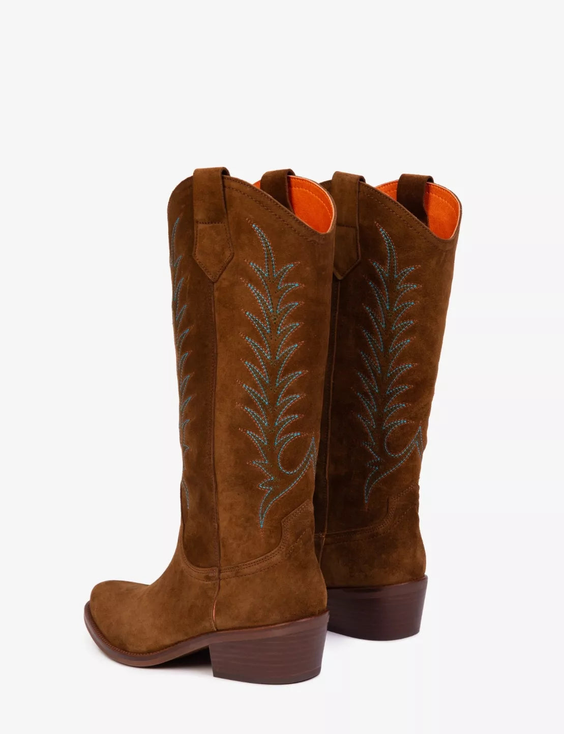 Penelope Chilvers Goldie Embroidered Cowboy Boot - Peat