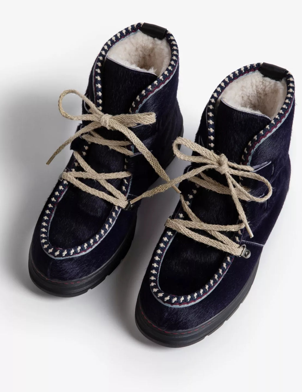 Penelope Chilvers Incredible Pony Shearling-Lined Boot - Ink