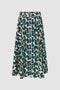 Oroton Fan Flower Print Skirt in Ivy