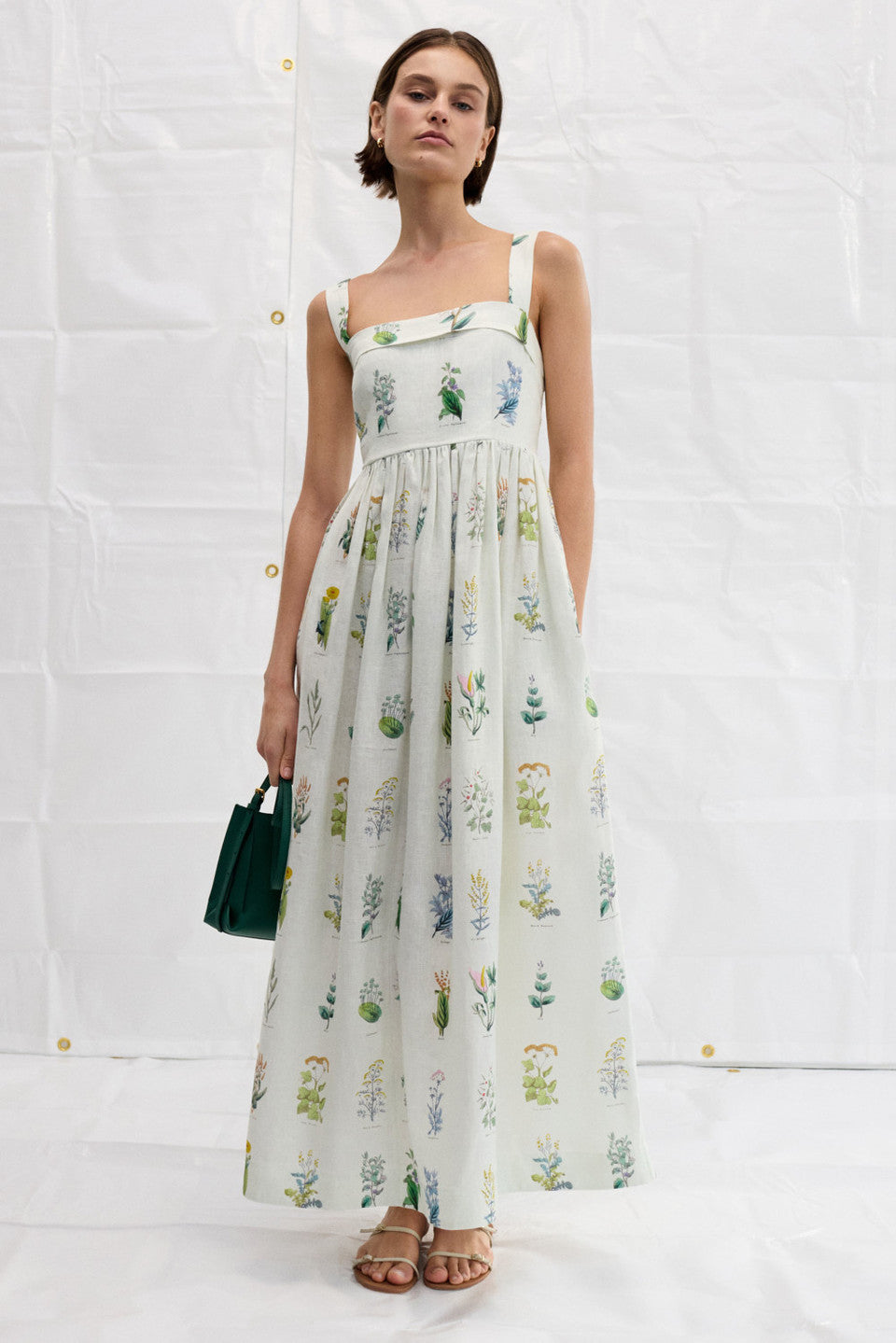 Oroton Greenhouse Floral Sundress - Mist