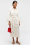 Oroton Table Cloth Lace Column Dress in Soft Cream