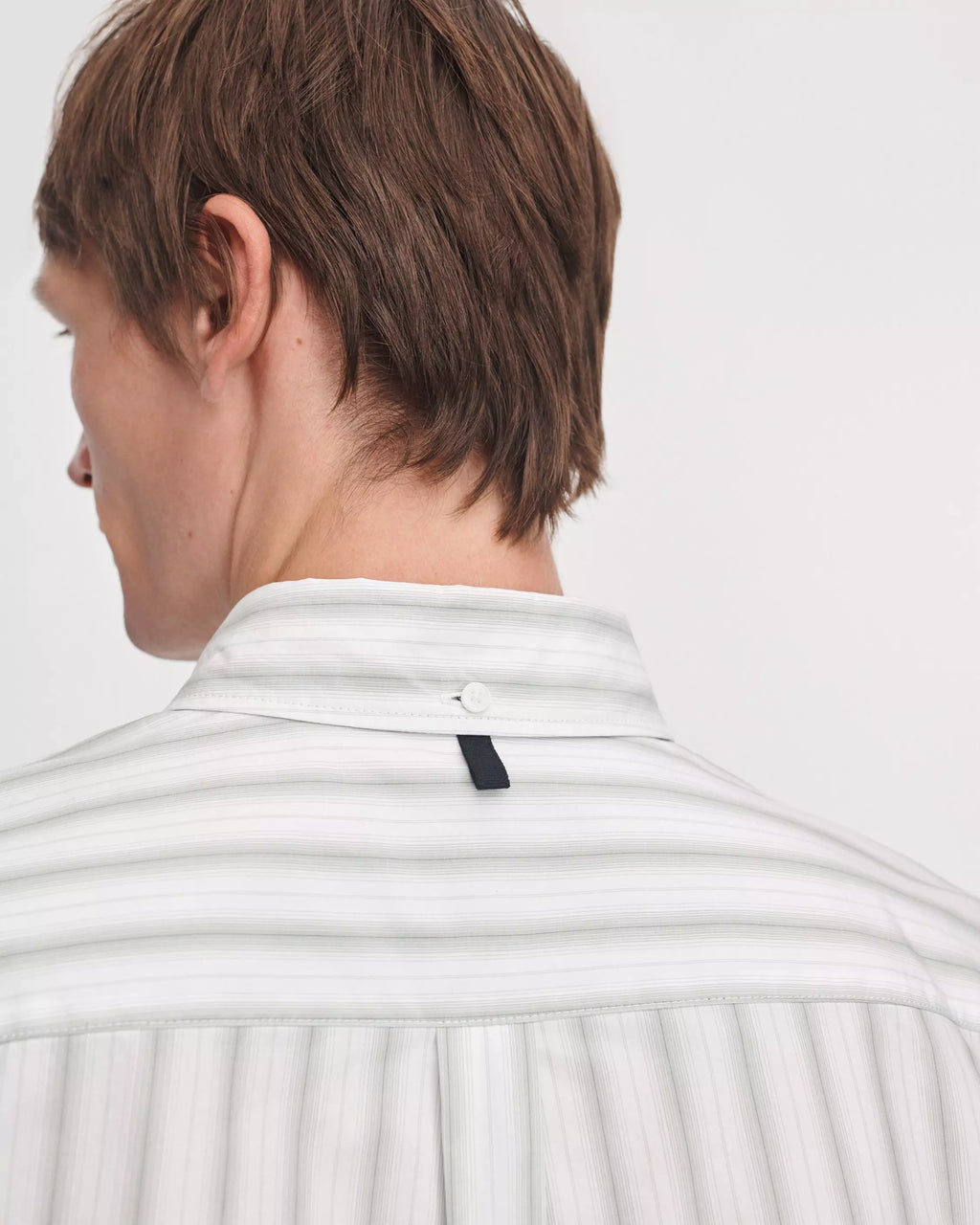 Rag & Bone Classic Striped Poplin Shirt - Green Stripe