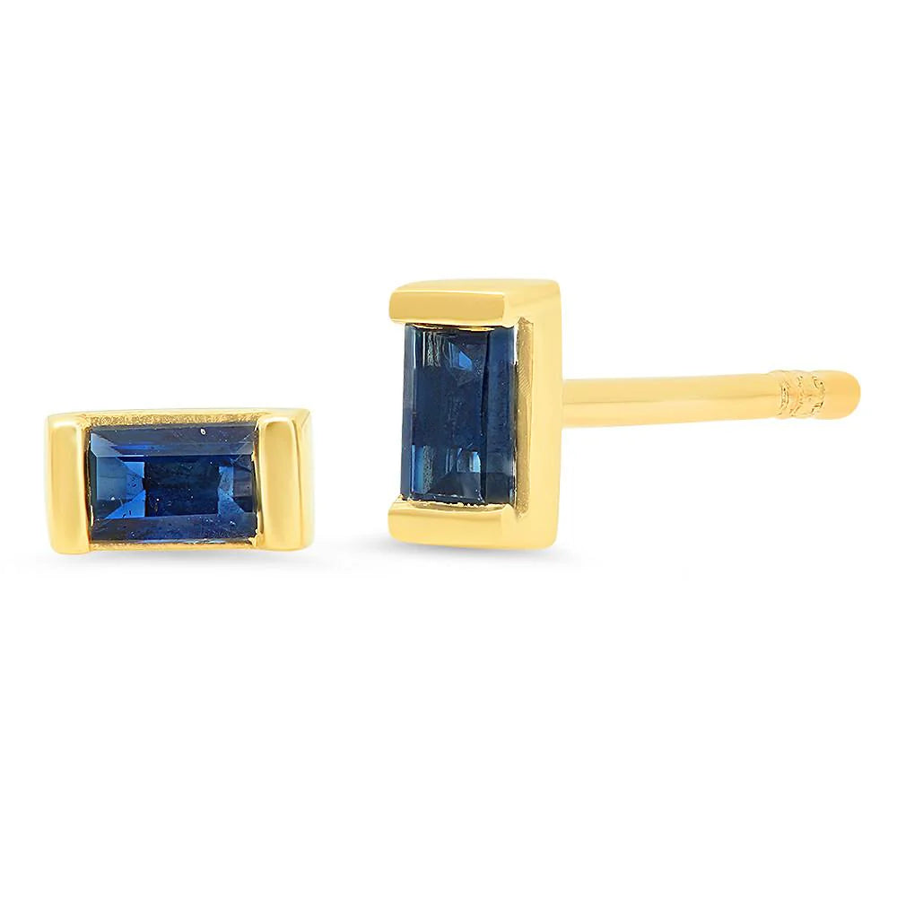 Eriness Sapphire Baguette Studs