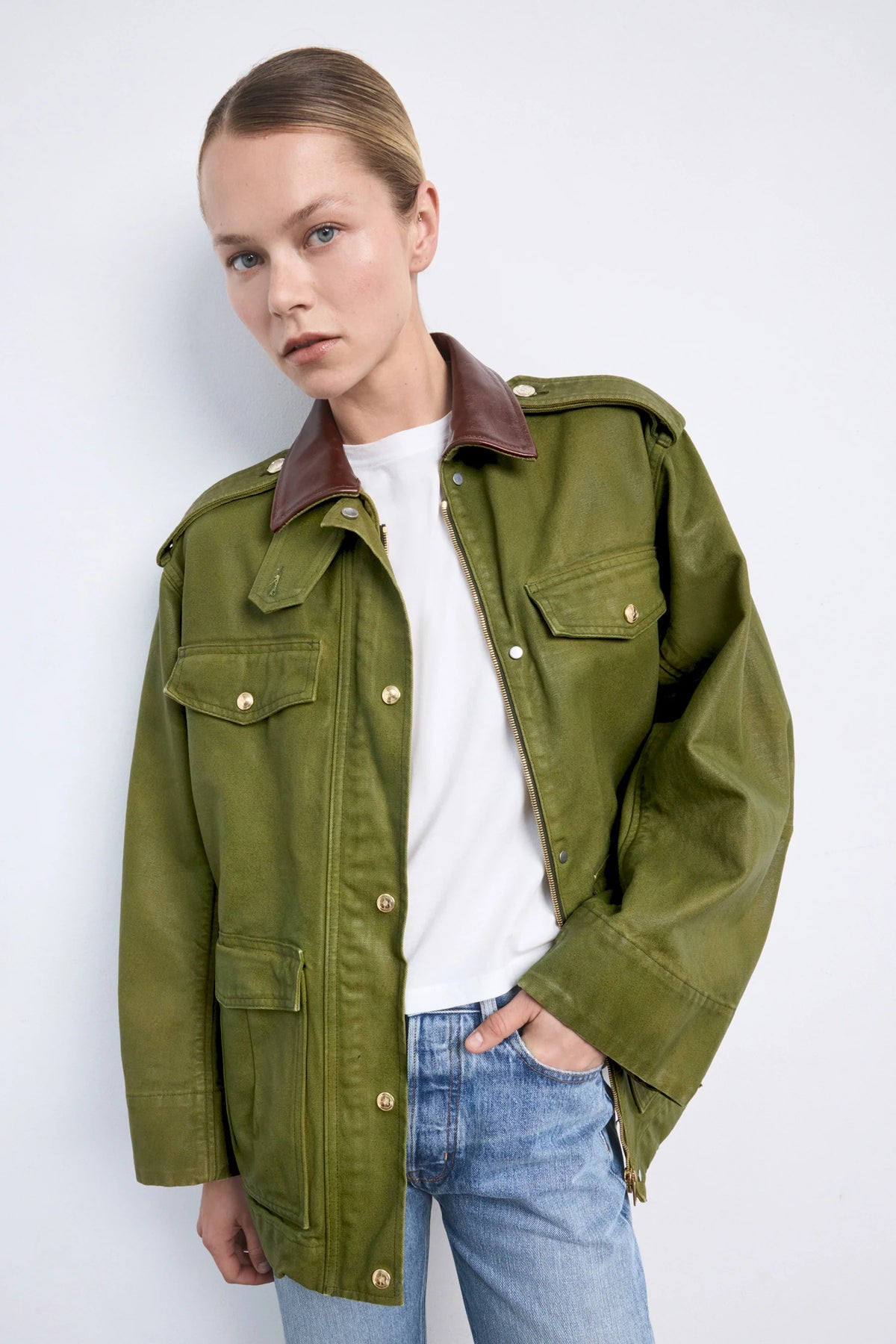 Ruadh Etienne Jacket in Army Green