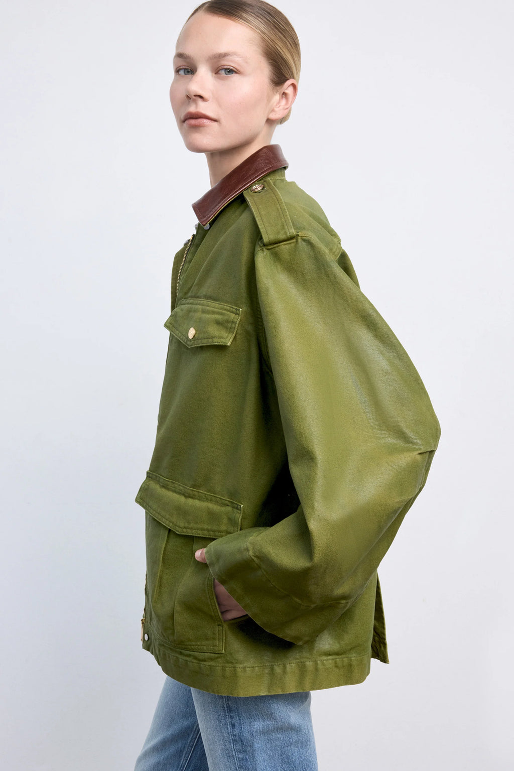 Ruadh Etienne Jacket in Army Green