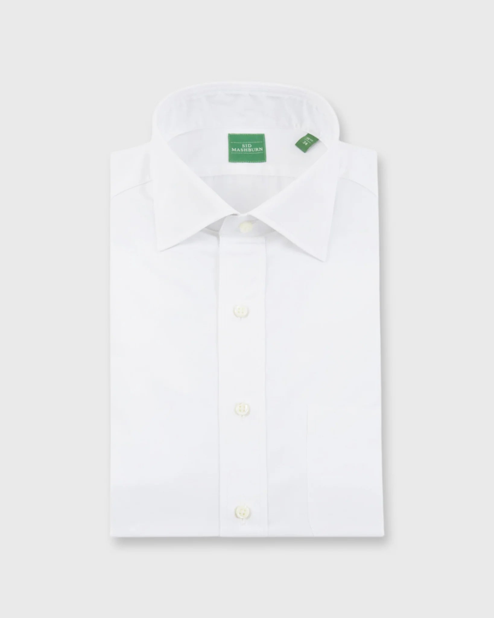 Sid Mashburn Spread Collar Dress Shirt White Poplin