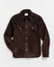 Billy Reid Savoy Suede Workshirt - chocolate