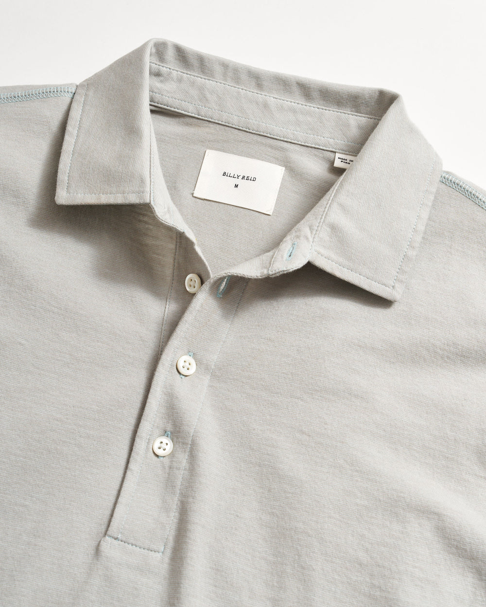 Billy Reid Stripe Pensacola Polo - Light Blue
