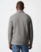 Billy Reid Quilted Half Zip in Medium Grey