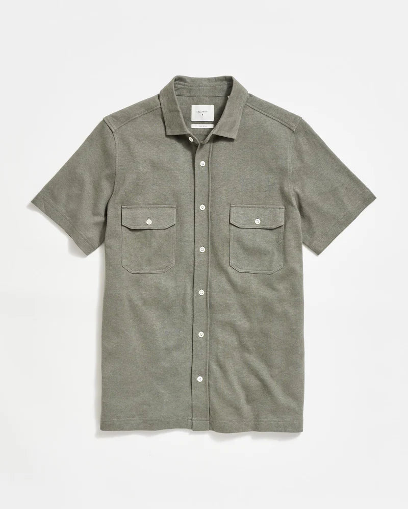 Billy Reid Hemp Cotton Knit Shirt - Washed Grey