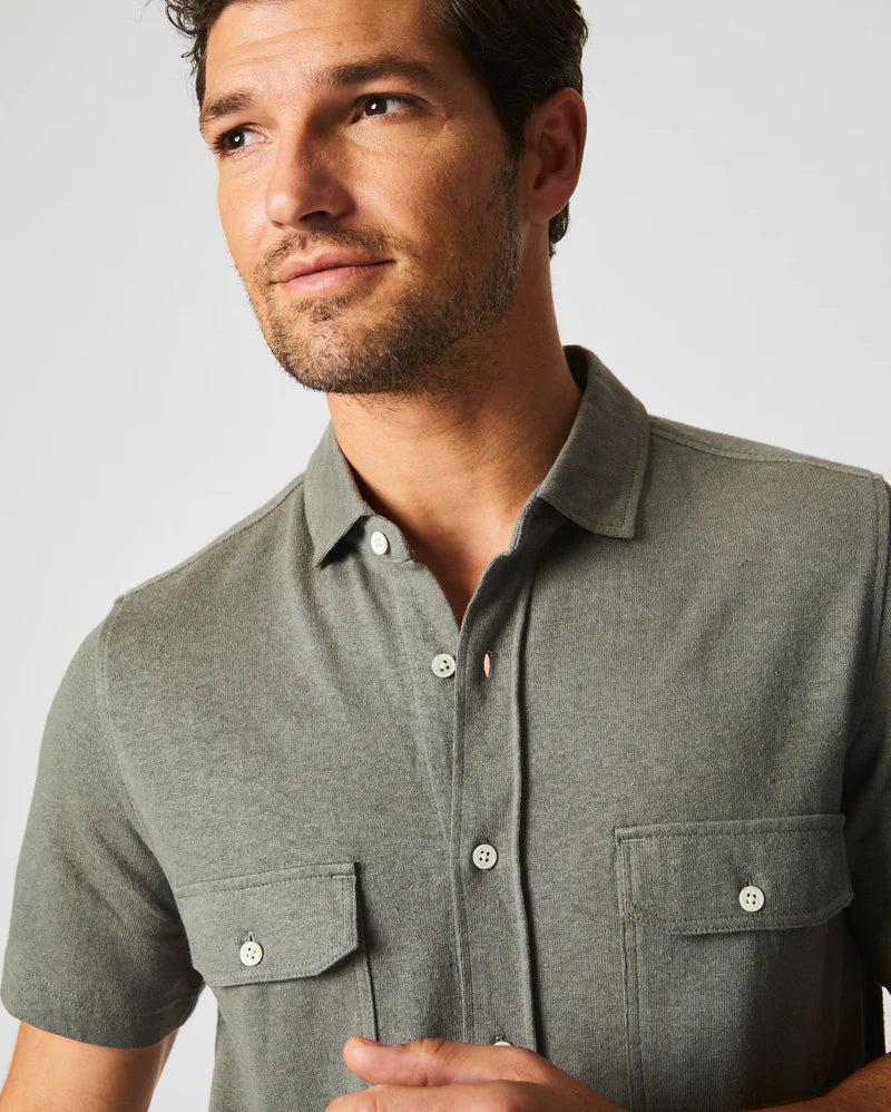 Billy Reid Hemp Cotton Knit Shirt - Washed Grey