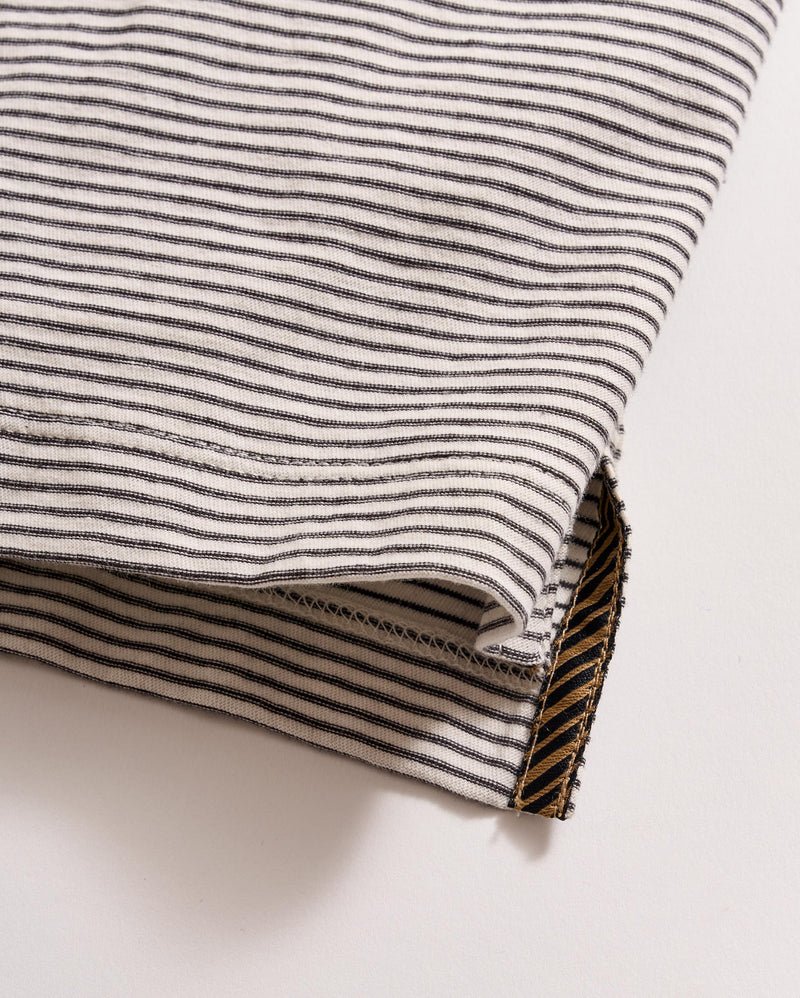Billy Reid Stripe Pensacola Polo - Tinted White/Black
