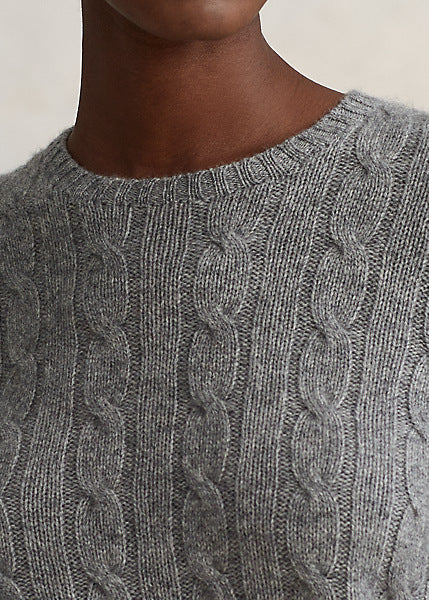 Polo Ralph Lauren Cable-Knit Cashmere Sweater - Grey