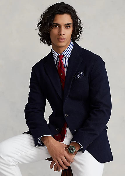 Polo Ralph Lauren Soft Herringbone Sport Coat -Navy