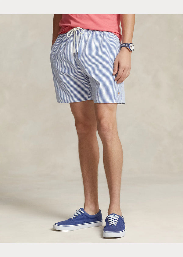 Polo Ralph Lauren Recycled Seersucker Swim Shorts - Blue