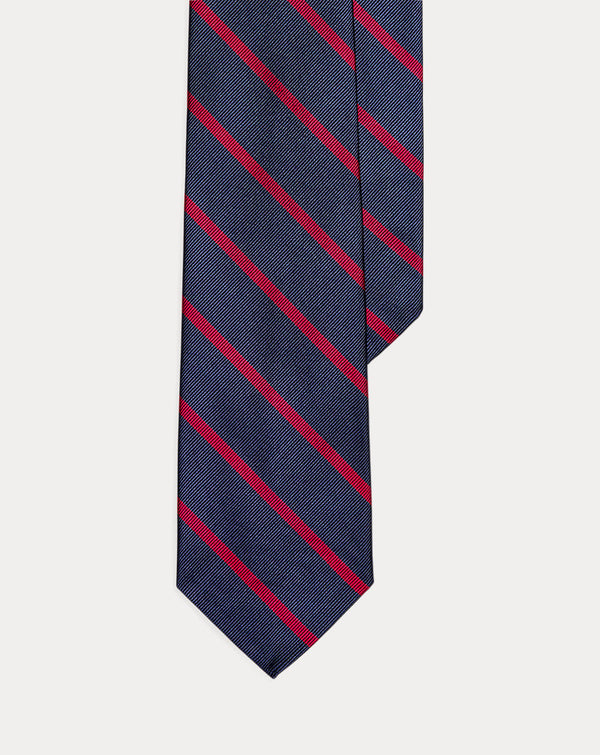 Polo Ralph Lauren Striped Silk Repp Tie - Navy/Red