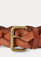 Polo Ralph Lauren Braided Vachetta Leather Belt - Tan