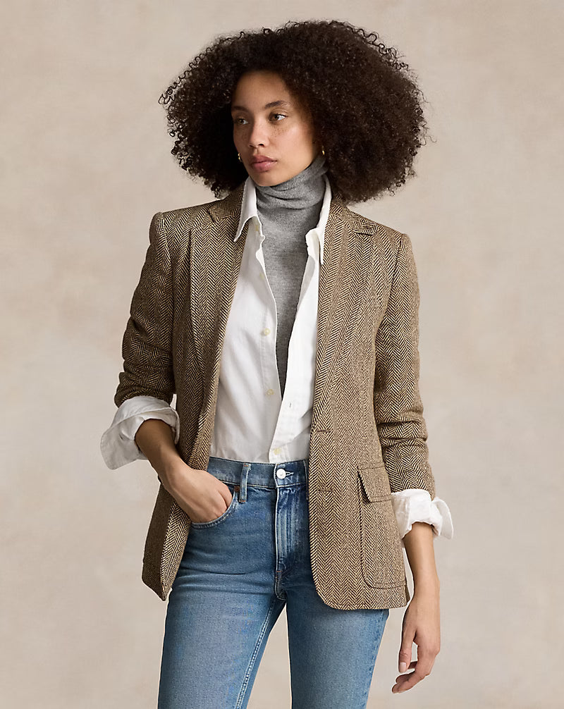 Polo Ralph Lauren Herringbone Linen-Blend Blazer