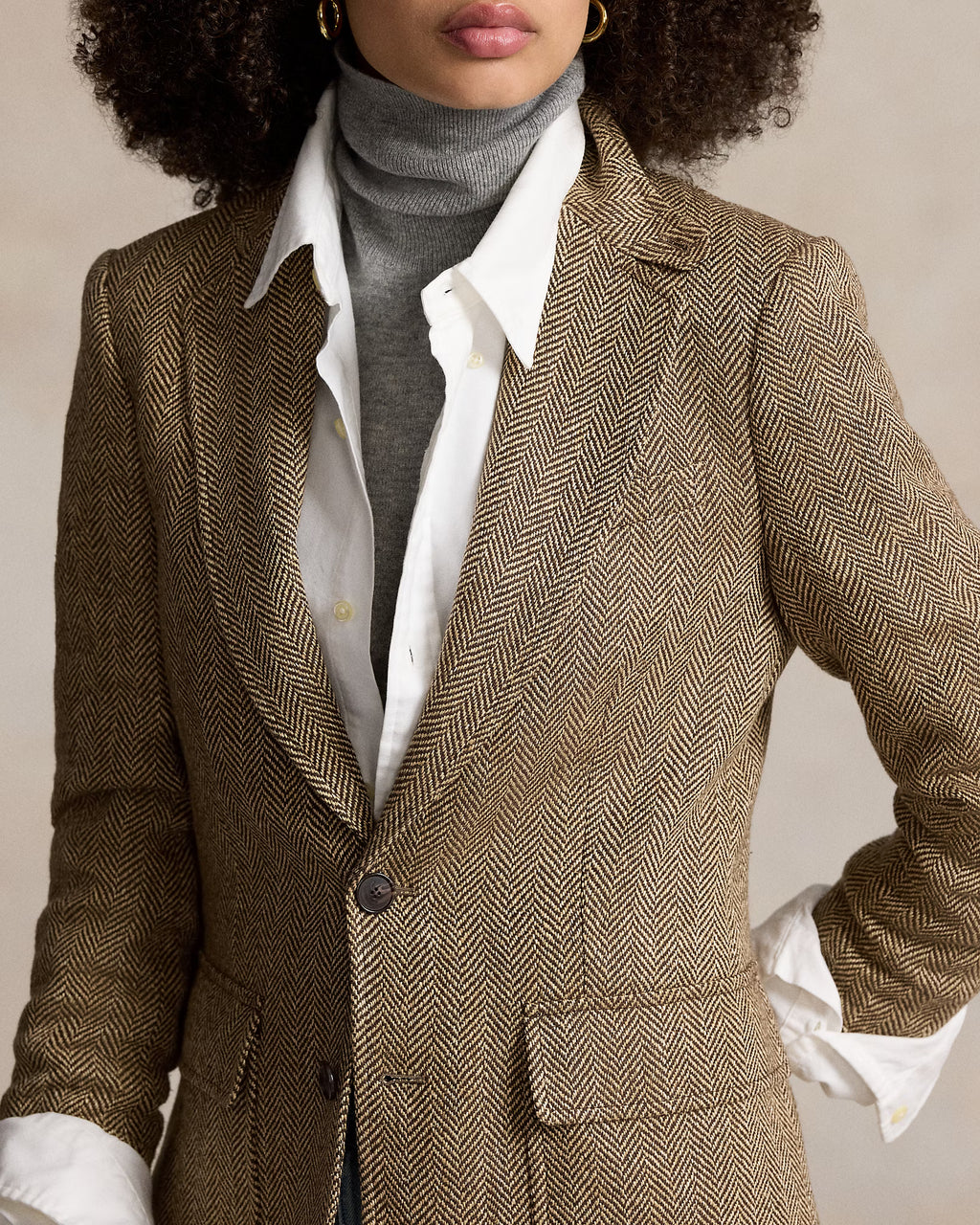Polo Ralph Lauren Herringbone Linen-Blend Blazer