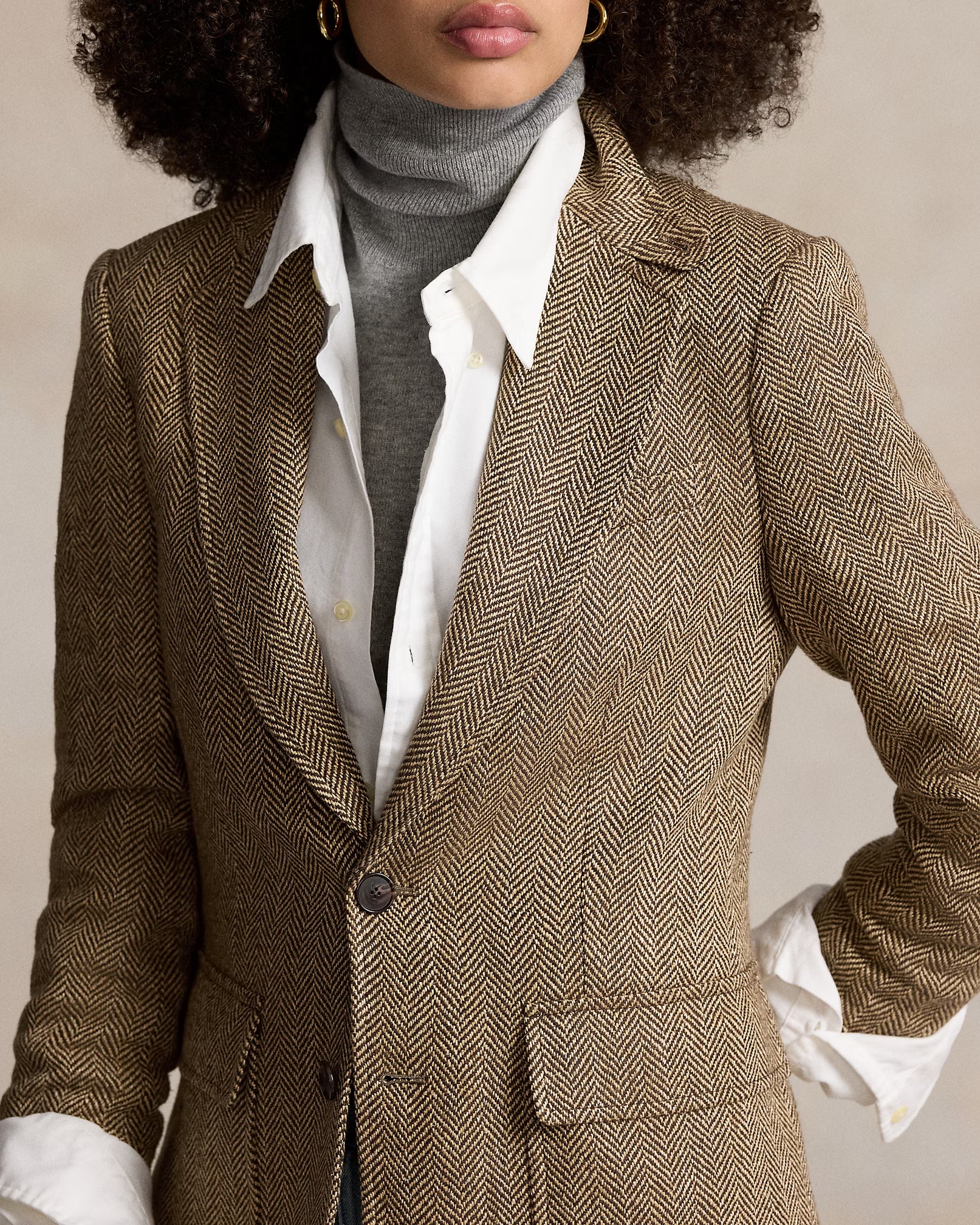 Polo Ralph Lauren Herringbone Linen-Blend Blazer