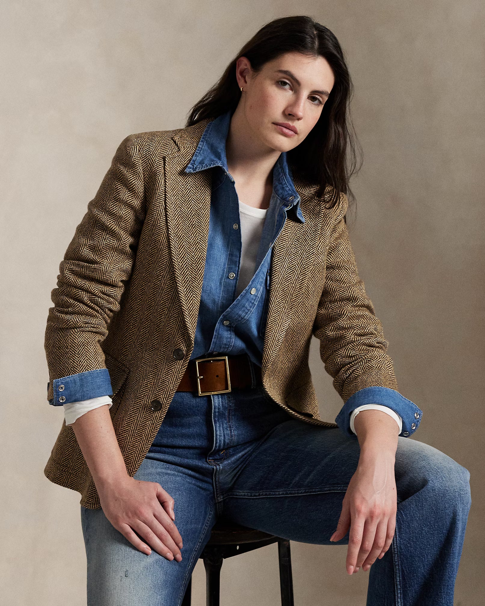 Polo Ralph Lauren Herringbone Linen-Blend Blazer