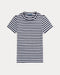 Polo Ralph Lauren Striped Ribbed Cotton Crewneck Tee - Navy/White