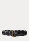 Polo Ralph Lauren Braided Vachetta Leather Belt - Black