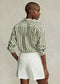 Polo Ralph Lauren Striped Mulberry Silk Shirt - Green/Cream