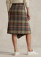 Polo Ralph Lauren Buckle-Detail Plaid Herringbone Skirt -