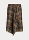 Polo Ralph Lauren Buckle-Detail Plaid Herringbone Skirt -