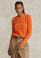 Polo Ralph Lauren Cable-Knit Cashmere Sweater - Orange Melange