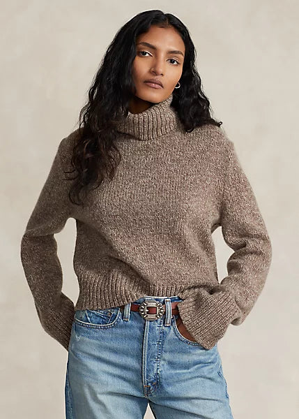 Polo Ralph Lauren Wool-Cashmere Turtleneck Sweater - Brown Marle