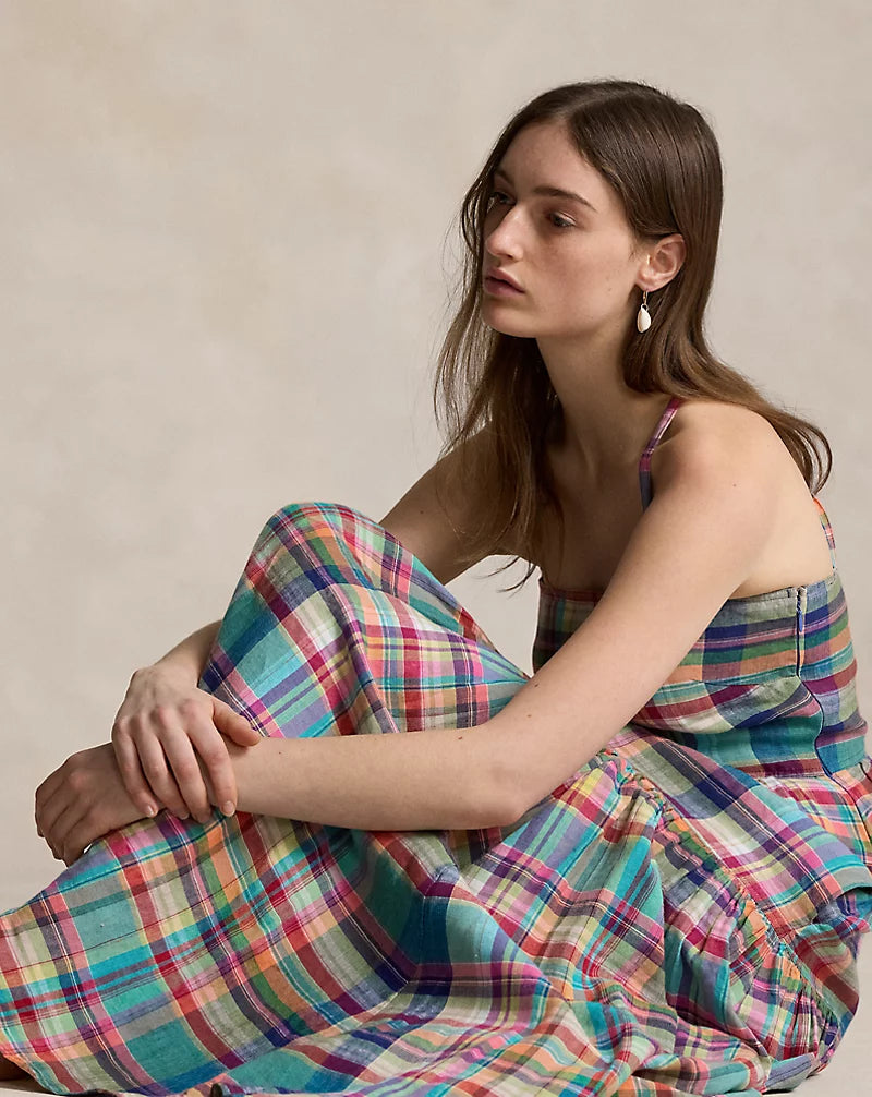 Polo Ralph Lauren Plaid Linen Midi Dress – Quattro Tizi