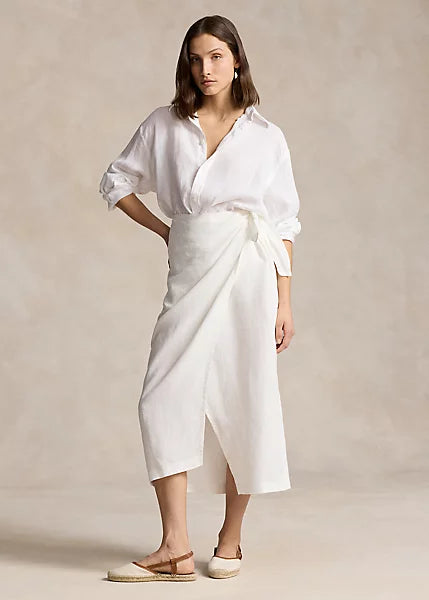 Polo Ralph Lauren Linen Wrap Skirt