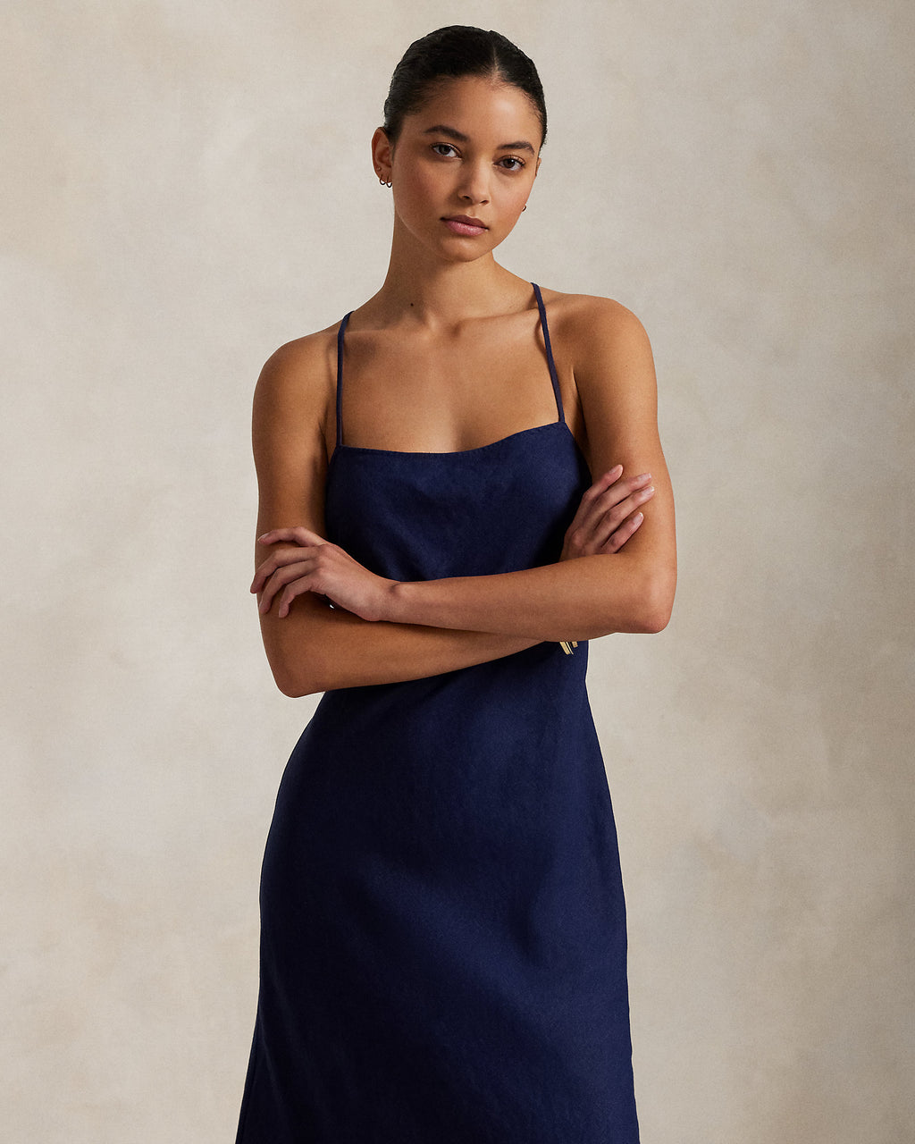 Polo Ralph Lauren Linen Sleeveless A-Line Dress - Newport Navy