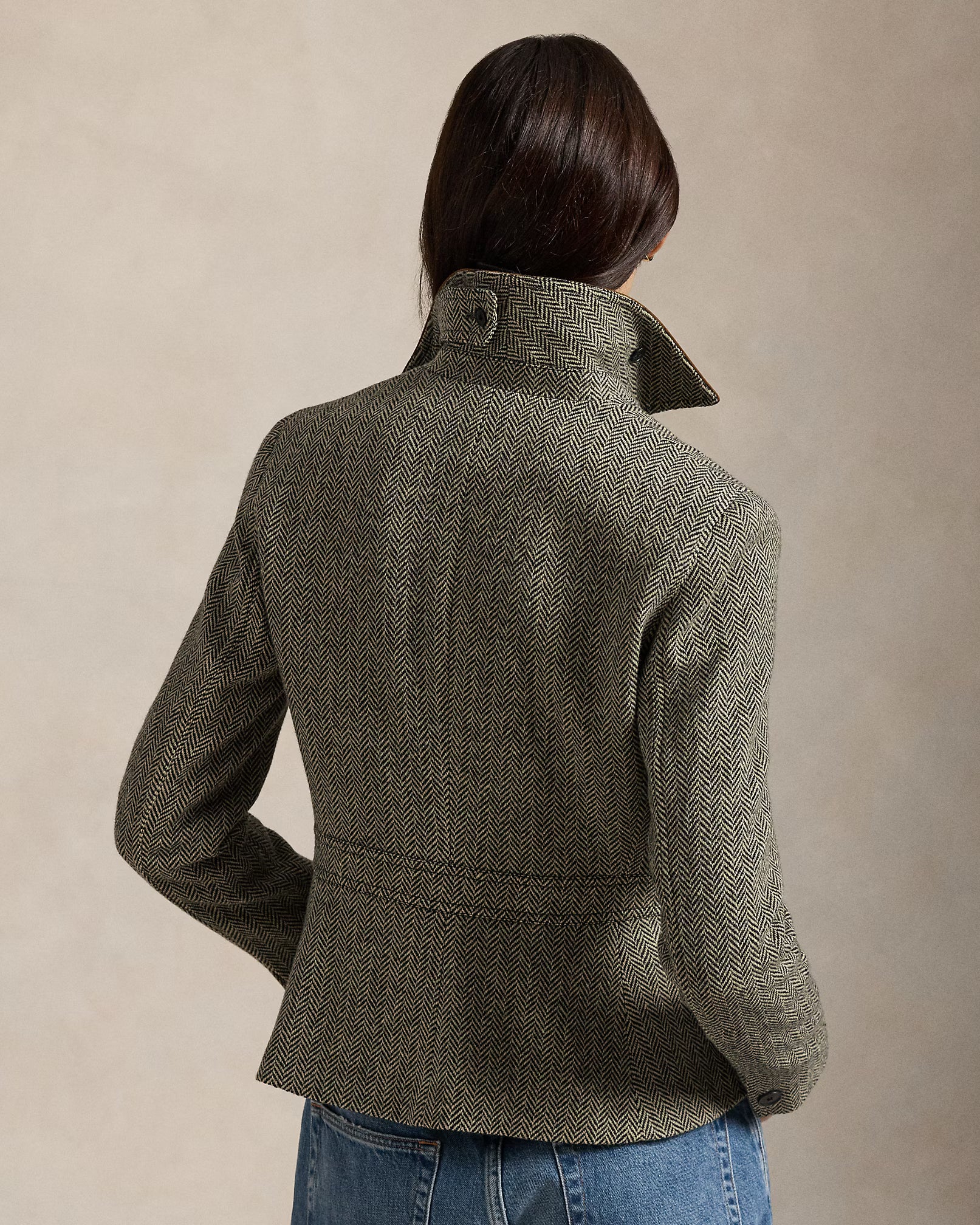 Polo Ralph Lauren Suede-Trim Herringbone Jacket